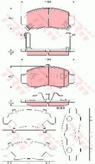 Тормозные колодки, дисковый тормоз (набор) (LUCAS) TRW GDB3376
