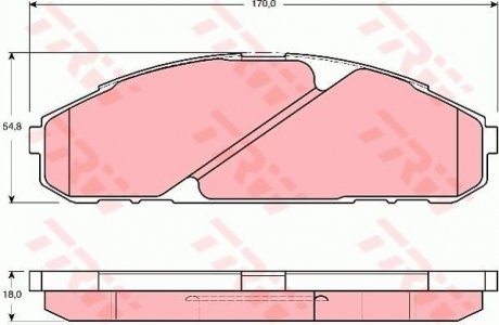 Комплект тормозных колодок, дисковый тормоз TRW GDB3394 (фото 1)