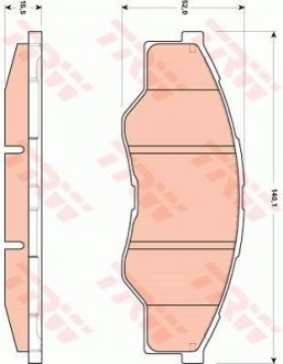 Гальмівні колодки, дискові (LUCAS) TRW GDB3500 (фото 1)