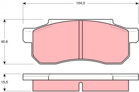 Гальмівні колодки, дискове гальмо (набір) (LUCAS) TRW GDB361 (фото 1)