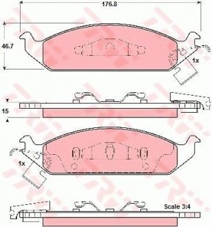 Гальмівні колодки, дискове гальмо (набір) (LUCAS) TRW GDB4016