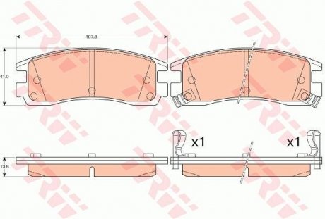 Гальмівні колодки, дискове гальмо (набір) (LUCAS) TRW GDB4098