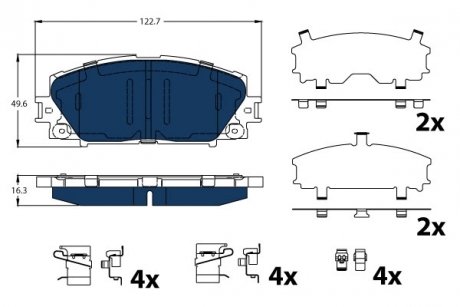 Колодки тормозные TOYOTA P. PRIUS 1,8 HYBRID 08-11 ELECTRIC BLUE (LUCAS) TRW GDB4173BTE