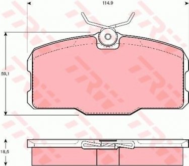 Гальмівні колодки, дискове гальмо (набір) (LUCAS) TRW GDB418