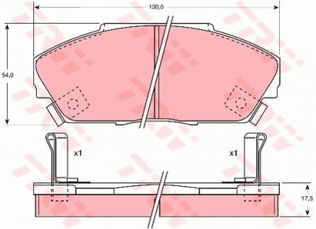 Гальмівні колодки, дискове гальмо (набір) (LUCAS) TRW GDB733