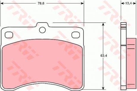 Тормозные колодки, дисковый тормоз (набор) (LUCAS) TRW GDB736