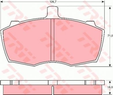 Гальмівні колодки, дискове гальмо (набір) (LUCAS) TRW GDB760