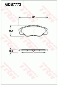 Колодки гальмівні TRW GDB7773