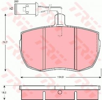 Тормозные колодки, дисковый тормоз (набор) (LUCAS) TRW GDB779