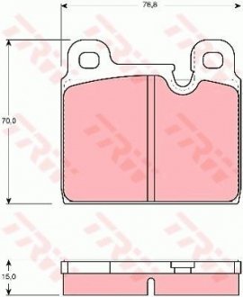 Комплект тормозных колодок, дисковый тормоз TRW GDB918 (фото 1)