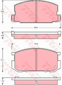 Гальмівні колодки, дискове гальмо (набір) (LUCAS) TRW GDB954