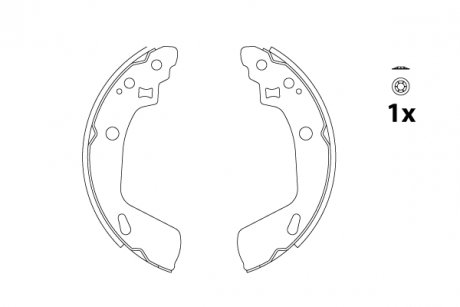 Тормозные колодки, барабанные (LUCAS) TRW GS8818