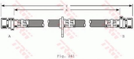 Шланг тормозной (LUCAS) TRW PHA367