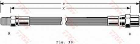 Шланг тормозной (LUCAS) TRW PHB111 (фото 1)