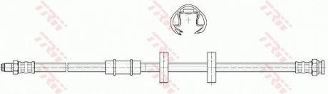 Шланг гальмівний (LUCAS) TRW PHB327