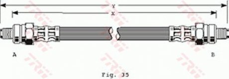 Шланг гальмівний (LUCAS) TRW PHC223