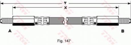 Шланг тормозной (LUCAS) TRW PHC246