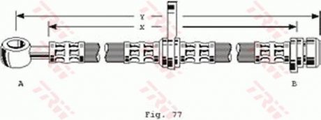 Шланг тормозной (LUCAS) TRW PHD101