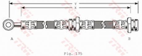 Шланг тормозной (LUCAS) TRW PHD216