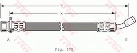 Шланг тормозной (LUCAS) TRW PHD259