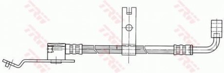 Шланг тормозной (LUCAS) TRW PHD402