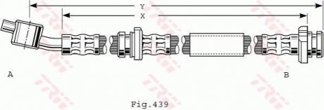 Шланг тормозной (LUCAS) TRW PHD486