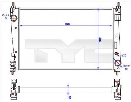 Теплообменник TYC 7250042R (фото 1)