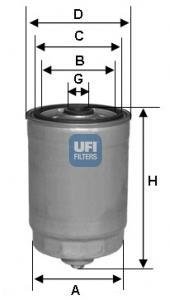 Фільтр палива UFI 2435000