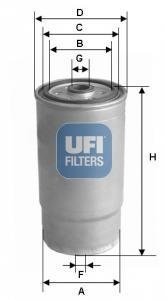 Фильтр топлива UFI 2437900