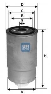 Фильтр топлива UFI 2438100