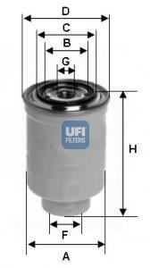 Фильтр топлива UFI 2441100