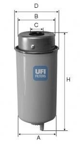 Фильтр топлива UFI 2443200