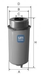 Фильтр топлива UFI 2445600