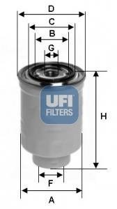 Фильтр топлива UFI 2446500