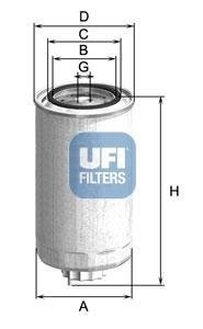 Фильтр топлива UFI 2450000