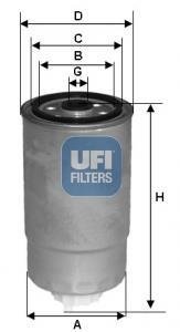 Фильтр топлива UFI 2452900