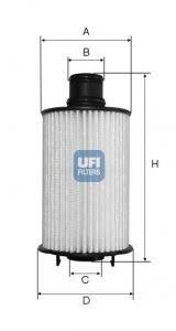 Фильтр масла UFI 2507302