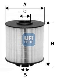 Фільтр палива UFI 2601700