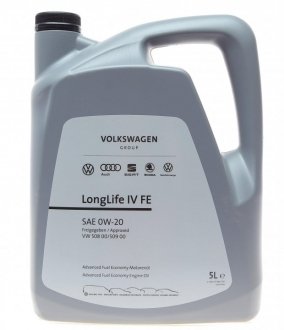 Олива моторна LongLife IV SAE 0W20 (5 Liter) VAG GS60577M4