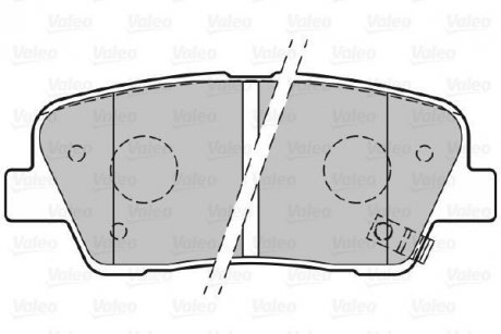 ГАЛЬМІВНІ КОЛОДКИ ДИСКОВІ HYUNDAI/KIA Genesis/SantaFe/SorentoII "2,0-5,0 "R "08>> Valeo 301134 (фото 1)