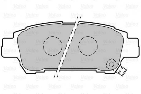 Гальмівні колодки дискові YOYOTA Avensis/Previa "2,0-2,4 "R "00-09 Valeo 301542