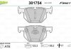 Тормозные колодки дисковые BMW 5(E60,61)/6(E63,64) "2,0-3,0 "R "01-10 Valeo 301754 (фото 1)