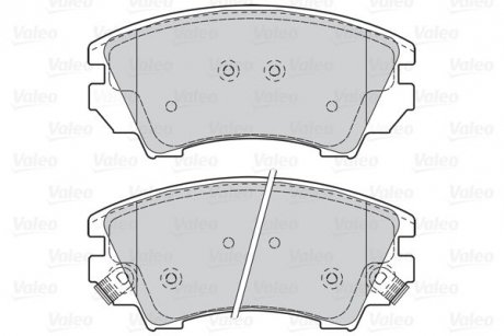 Гальмівні колодки дискові CHEVROLET/OPEL Malibu/AstraJ/Cascada/InsigniaA/Zafira "1,4-2,4 "F "08>> Valeo 302117 (фото 1)