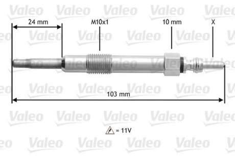 СВЕЧКА РАЗЖАРЕНИЯ Valeo 345114