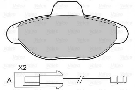 Тормозные колодки, дисковый тормоз (набор) Valeo 598012