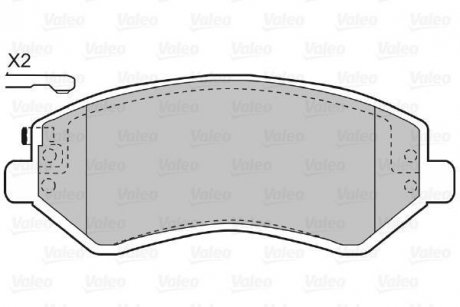 Тормозные колодки, дисковый тормоз (набор) Valeo 598414 (фото 1)