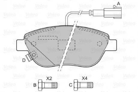 Тормозные колодки Valeo 598427