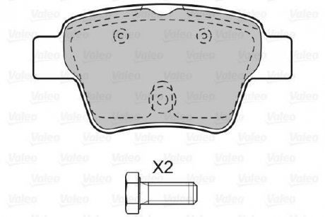 Гальмівні(тормозні) колодки Valeo 598702 (фото 1)