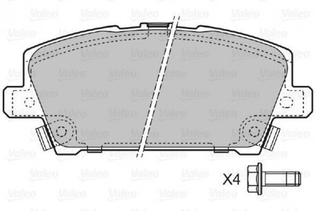 Тормозные колодки, дисковый тормоз (набор) Valeo 598803