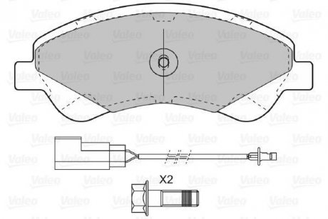 Тормозные колодки, дисковый тормоз (набор) Valeo 598818